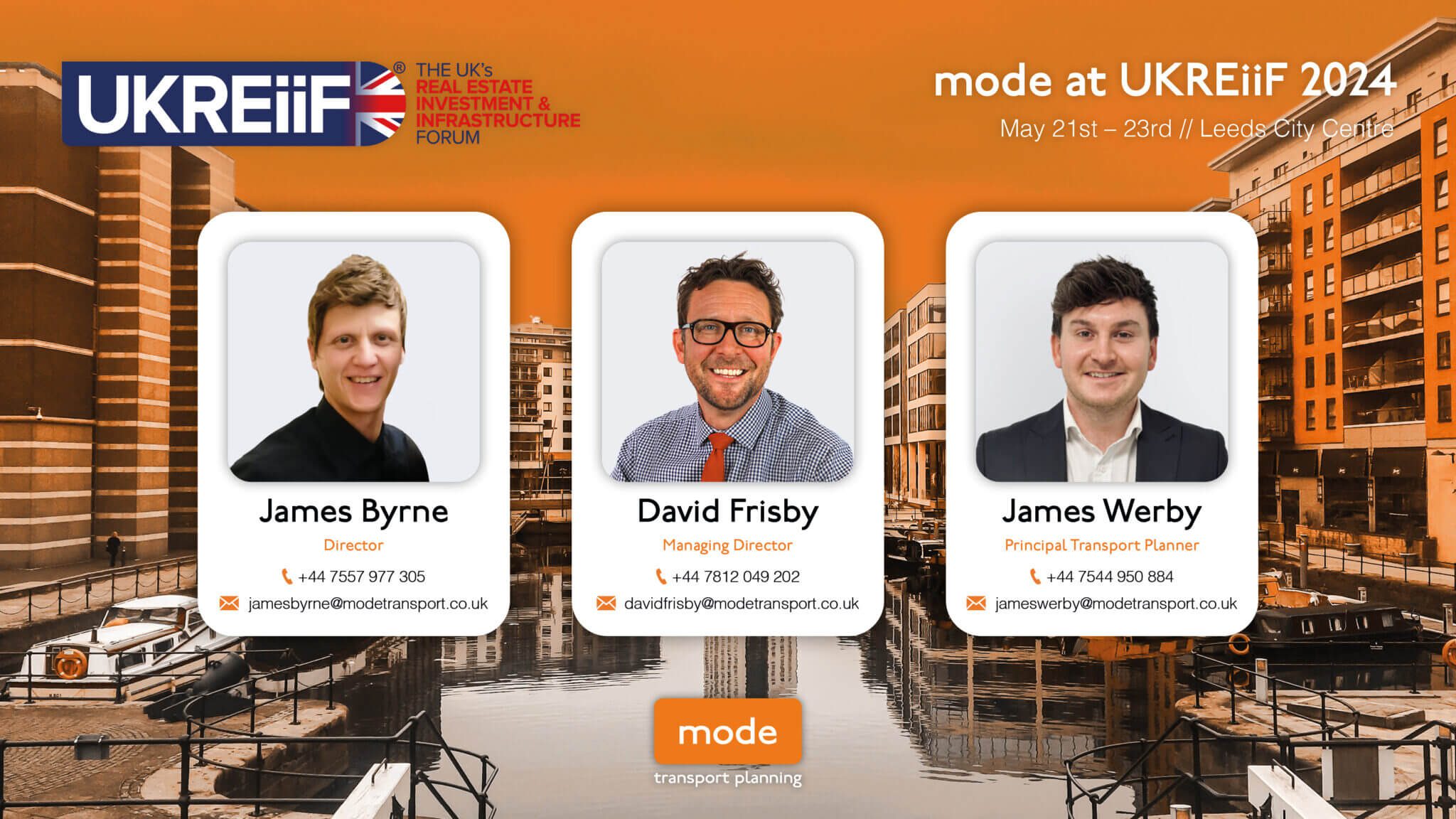 Arthur Springthorpe mode at UKREiiF 2024 - mode transport