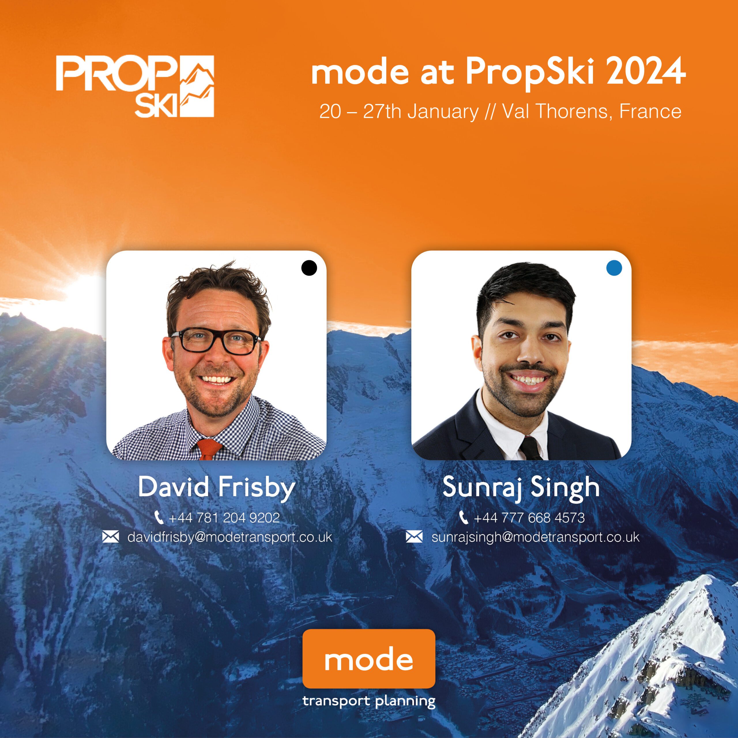 Arthur Springthorpe mode at PropSki 2024 - mode transport