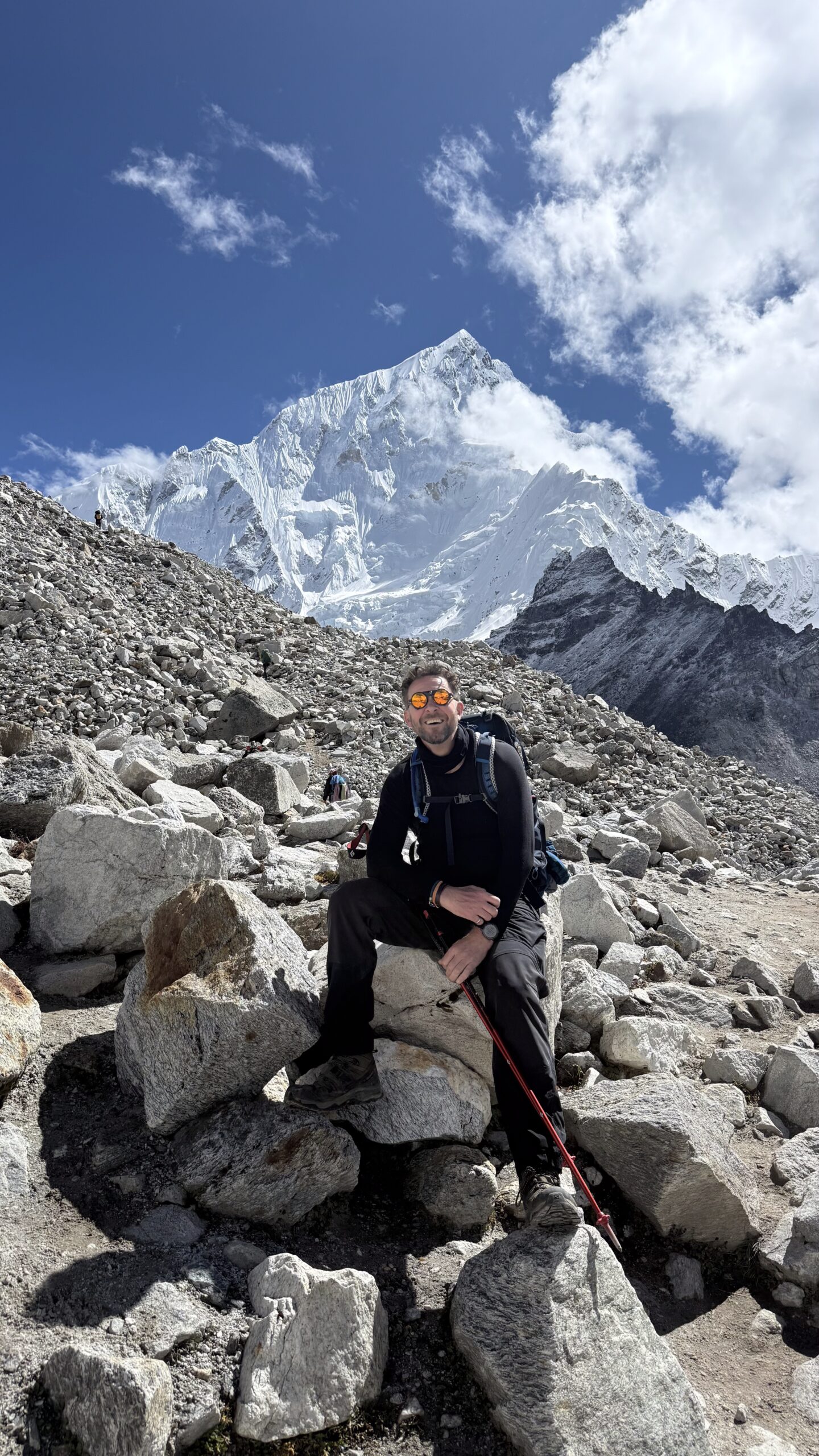 David Frisby with Everest backdrop