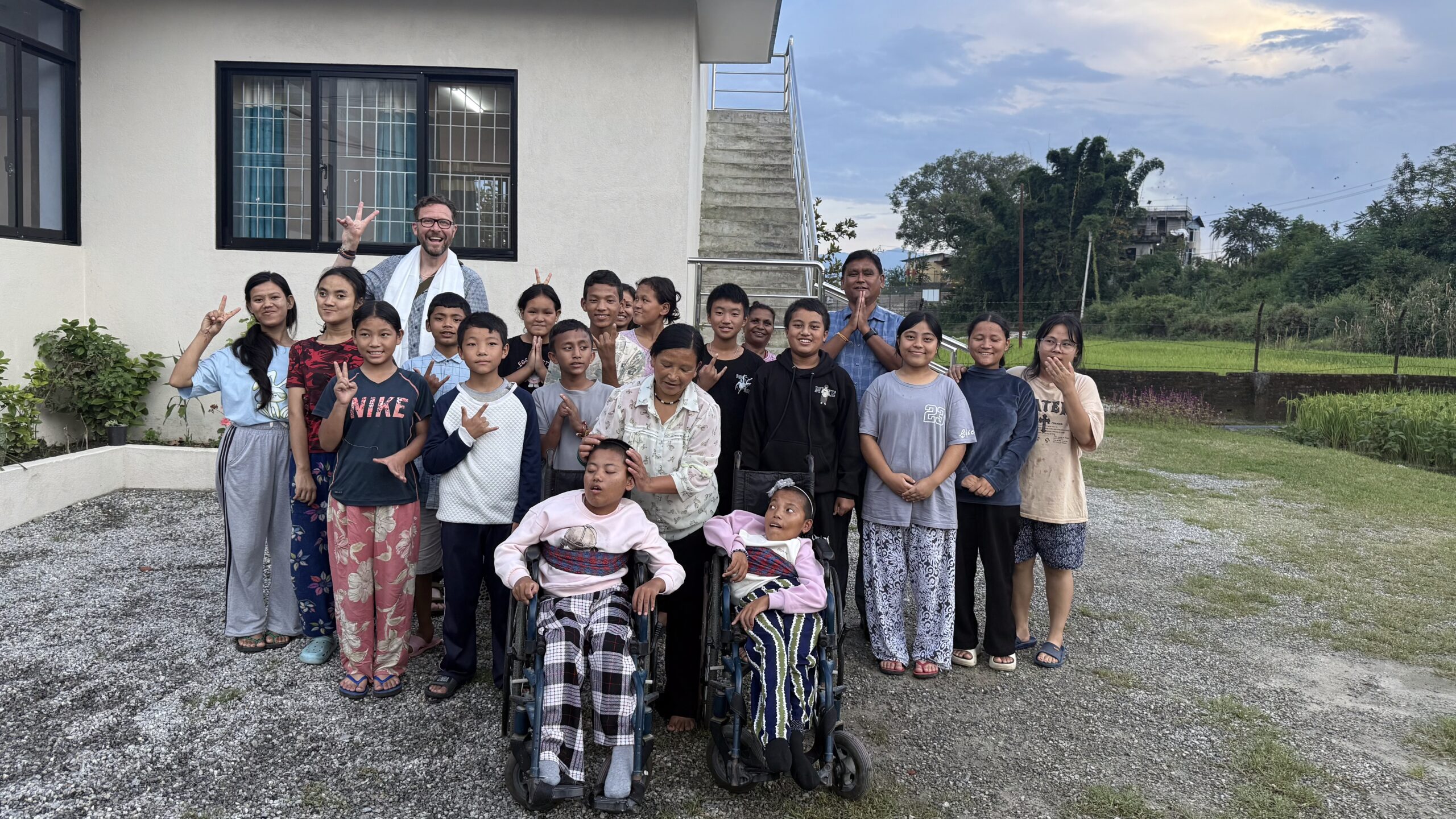 David with the children from Mandala House